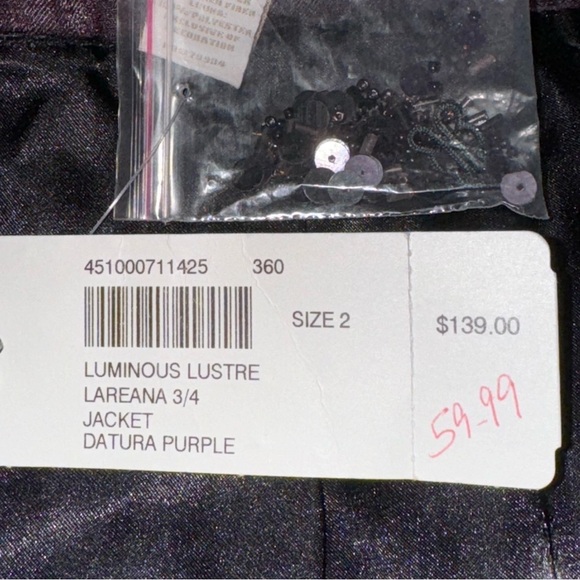 New with Tag Chico’s Luminous Lustre Lareana Three Quarter Sleeve Jacket - Picture 13 of 15